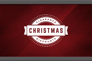 Christmas discount window decal for store